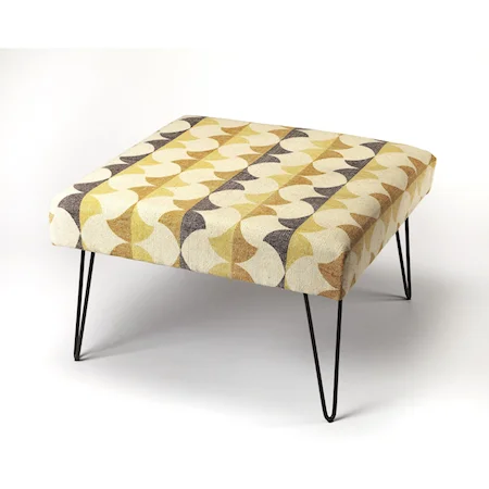 Fashionista Cotton Upholstered Ottoman